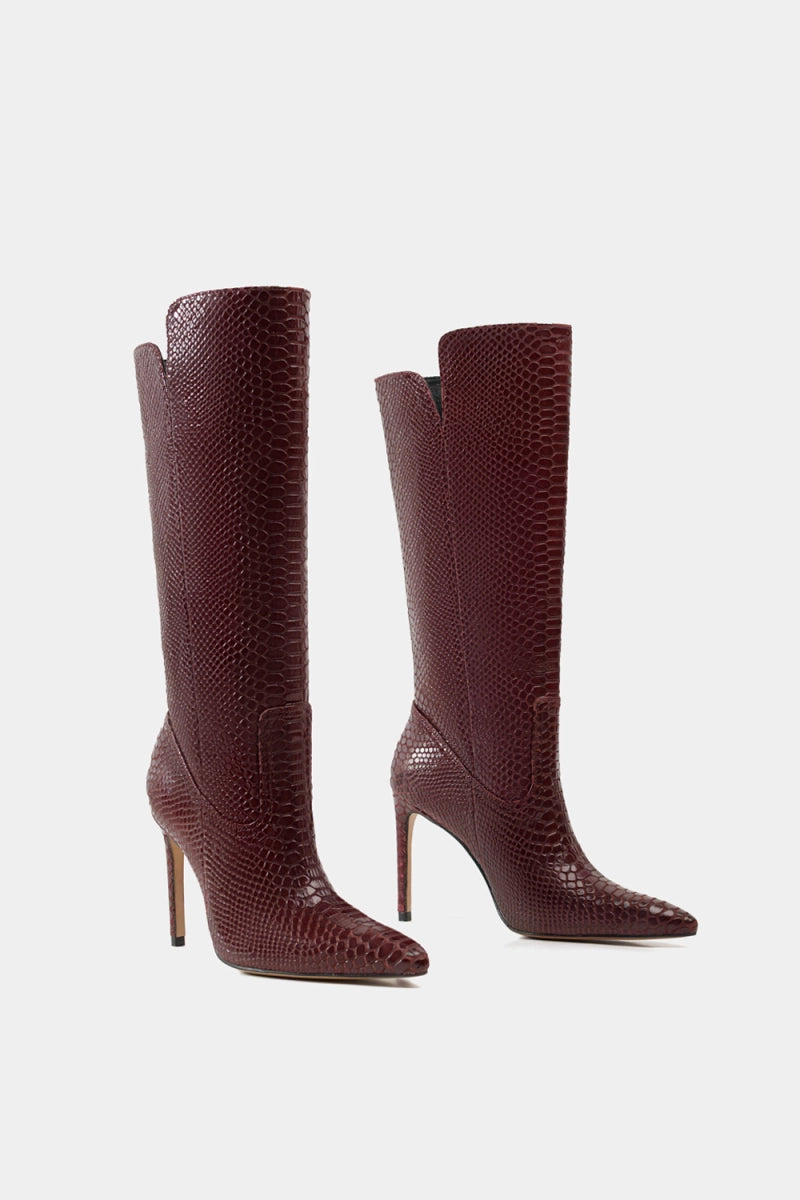 Botas de tacón de aguja estilo paris texas boots
