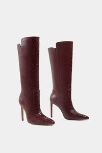Botas de tacón de aguja estilo paris texas boots