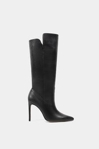 Botas de tacón de aguja con piel en acabado exotica