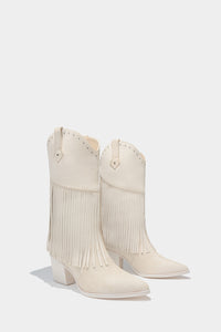 botas con flecos y estoperoles