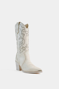 white leather boots fashion paris texas