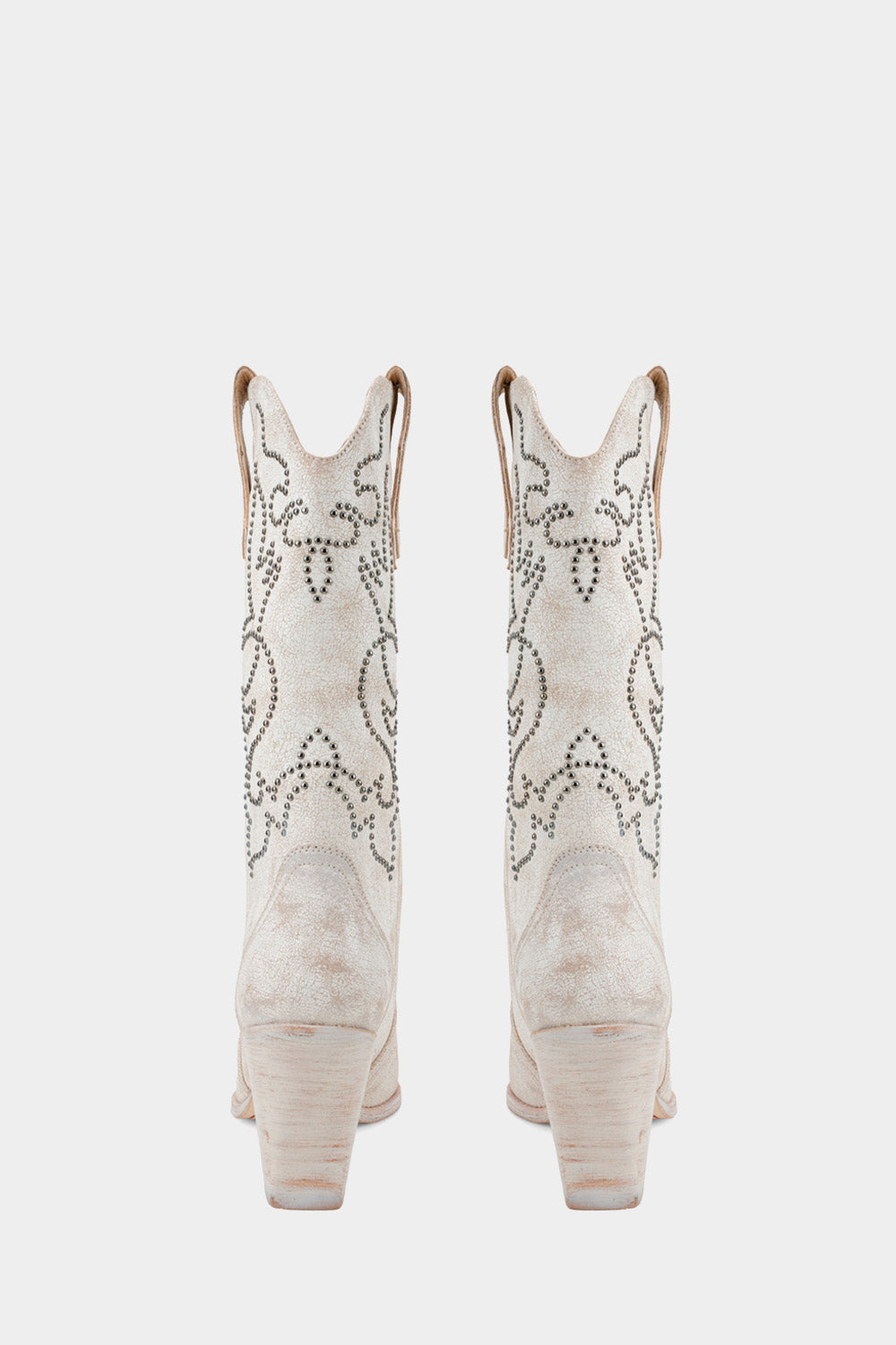 botas blancas de piel