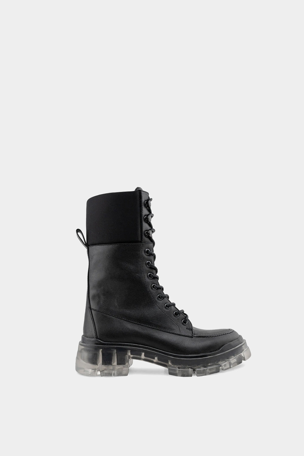 botas de piel estilo combat color negro 