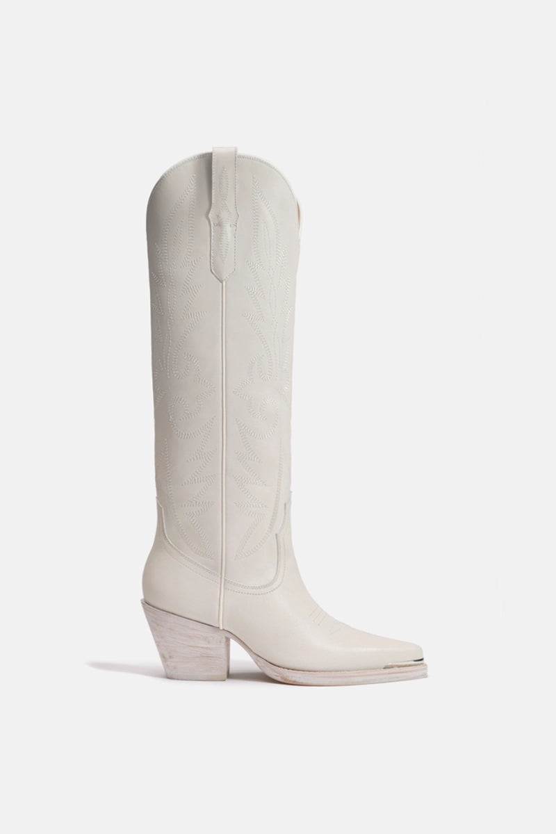 botas western color hueso-blanco estilo Taylor Swift