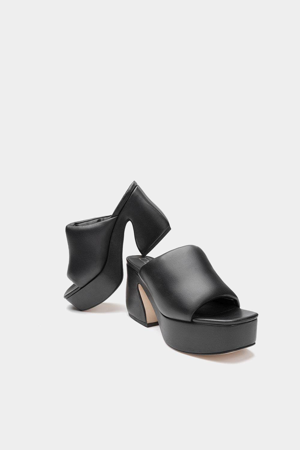 sandalias de plataforma color negro