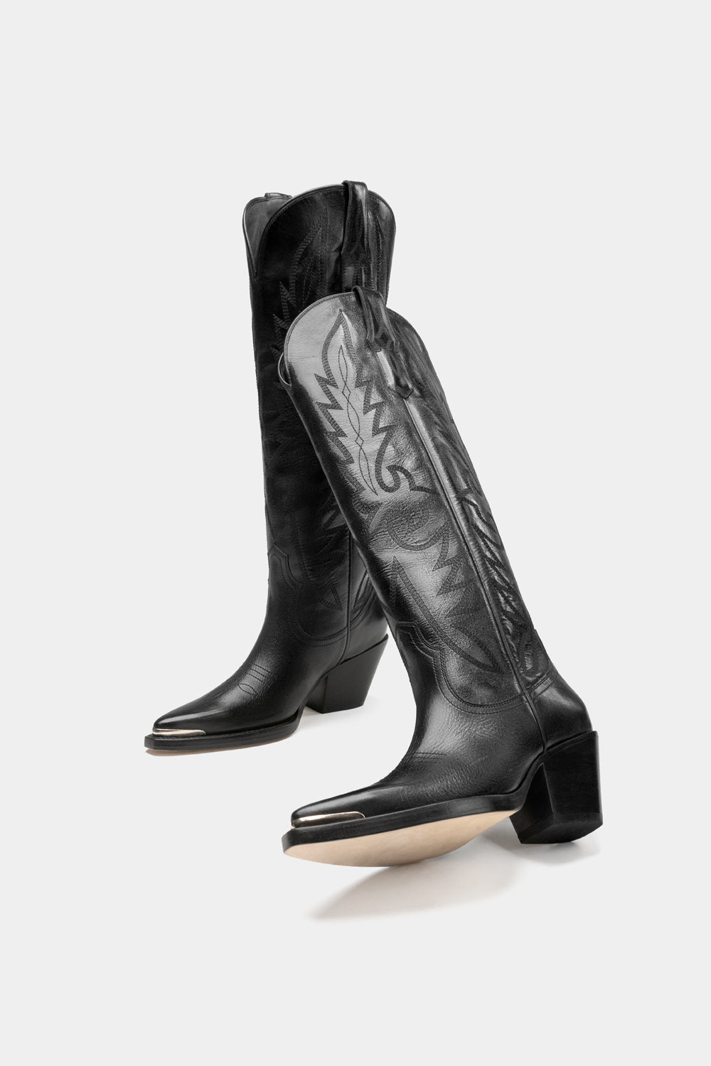 botas de piel para mujerestilo cowboy fashion