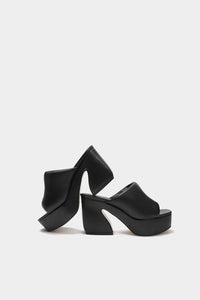 mules negros de plataforma