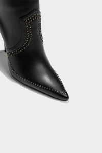 botines de dama de piel