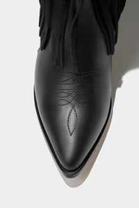 bota tradicional vaquera de piel 
