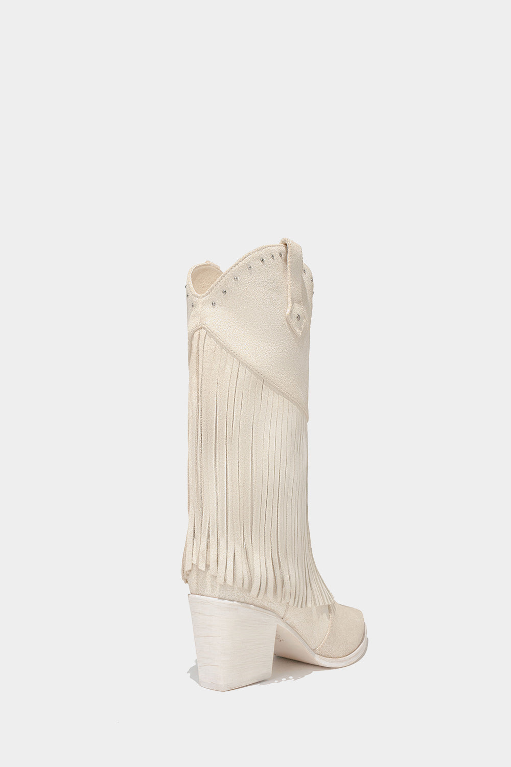 botas vaqueras de moda blancas
