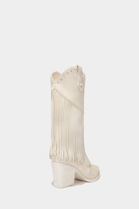 botas vaqueras de moda blancas