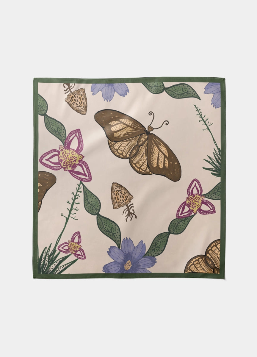 mascada de mariposas estilo hermes