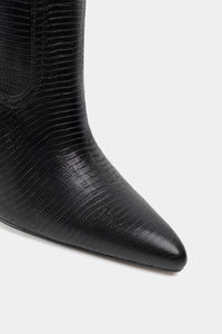Botas de piel con acabado exotico de lagarto estilo belinda