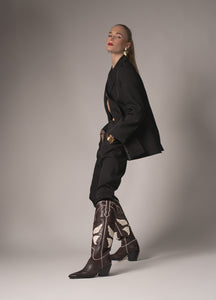 Botas de mariposa vogue de diseñador