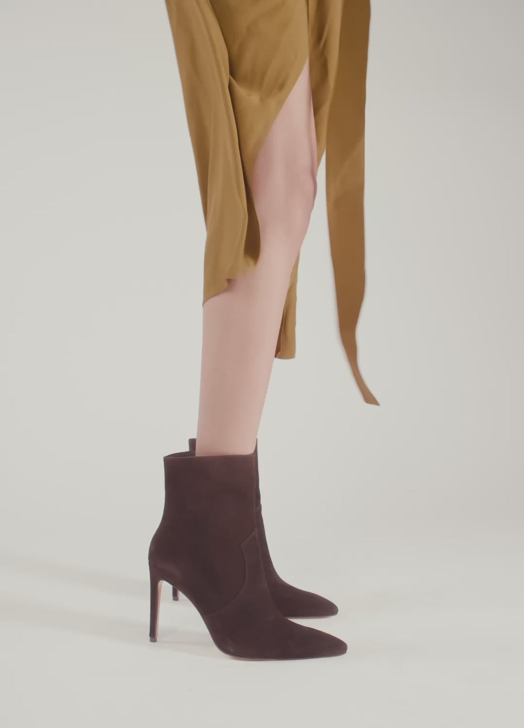 botines de piel para vestido de diseñador de moda