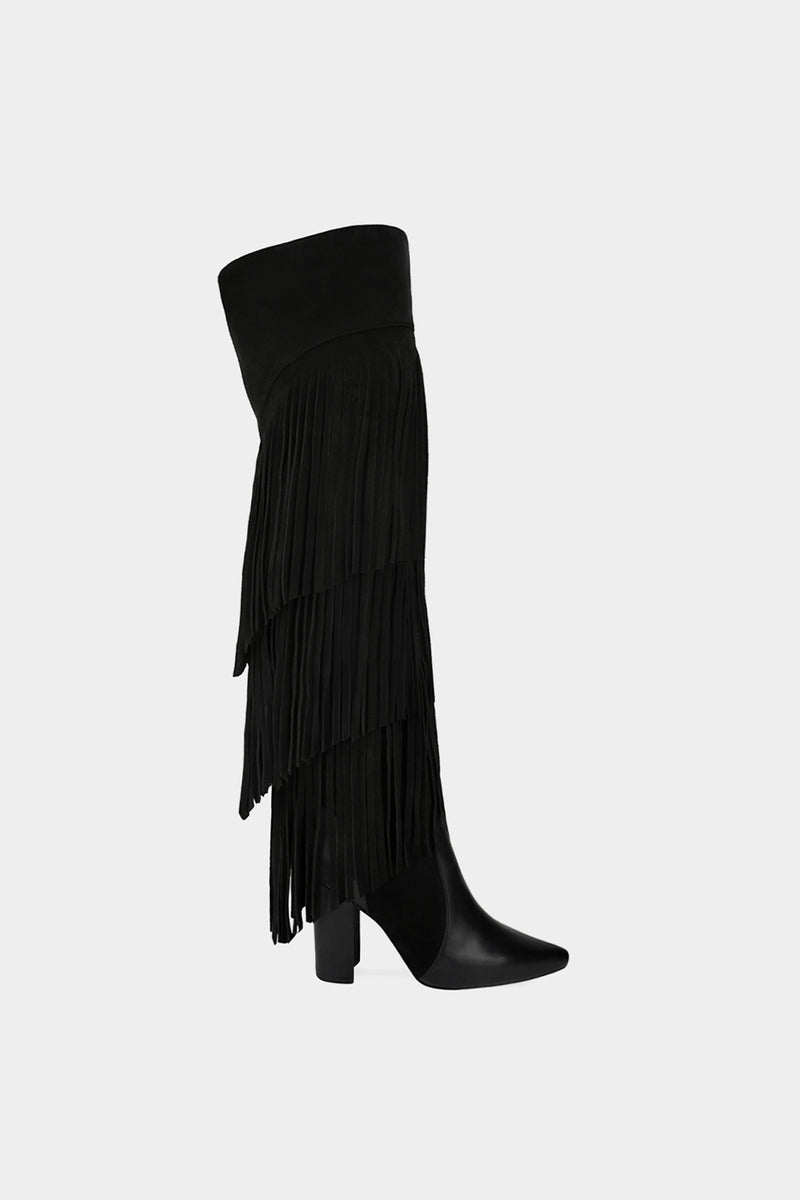 botas de piel estilo beyonce en coachella